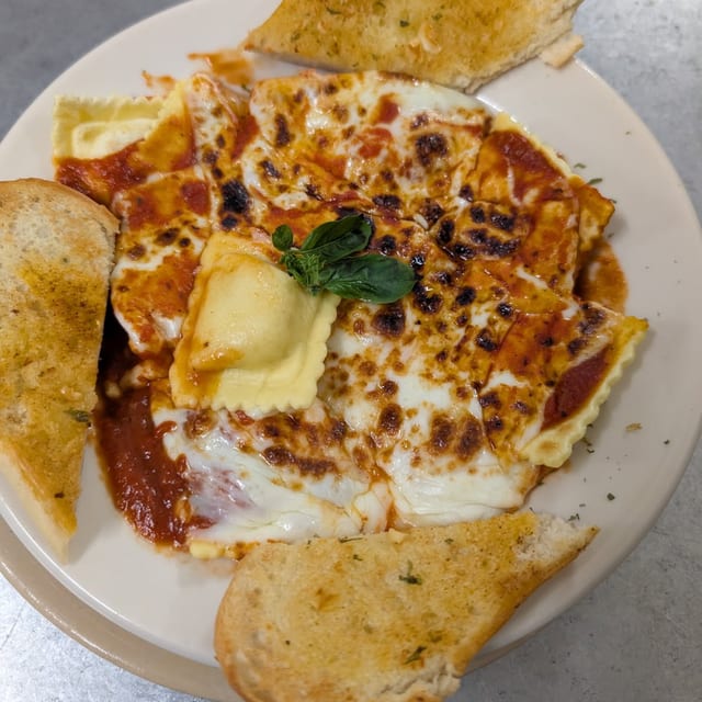 Cheese Ravioli Parmigiana.