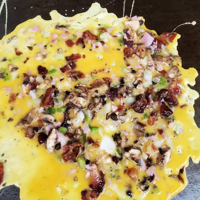 Feta & Spinach Omelette.