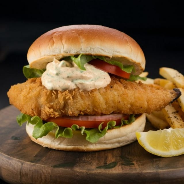 Fried Fish Fillet Sandwich Deluxe.