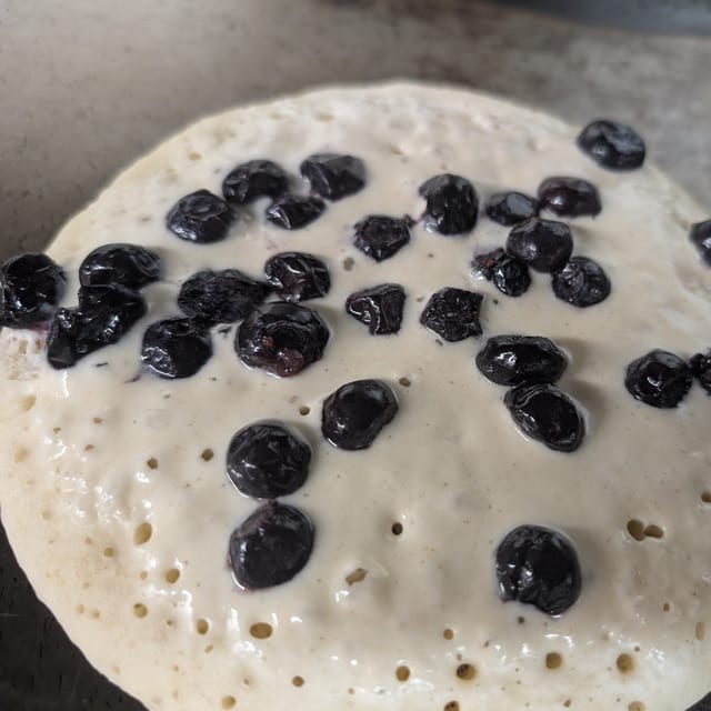 3 Blueberry Pancakes.