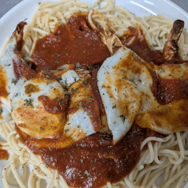 Shrimp Parmigiana.