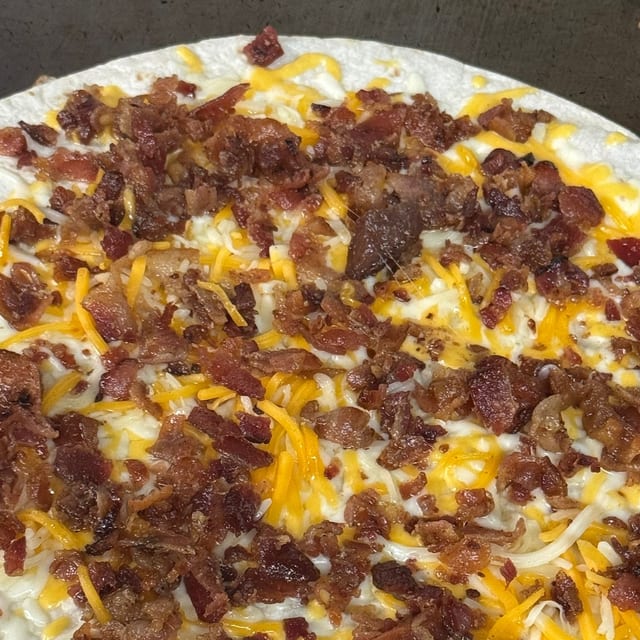 Bacon & Cheese Quesadilla.