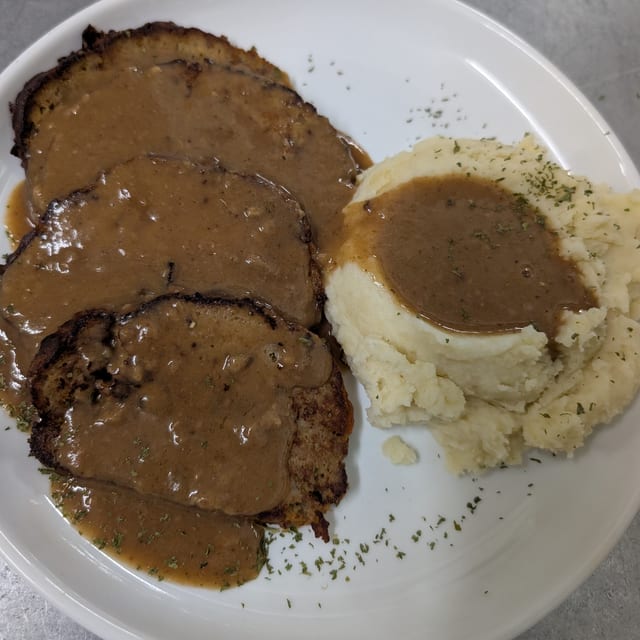 Baked Meatloaf Dinner.
