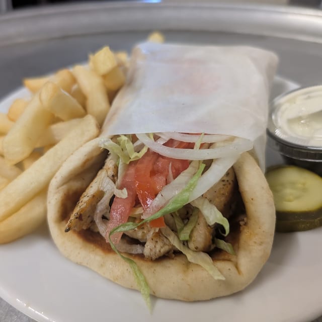 Chicken Souvlaki Sandwich.